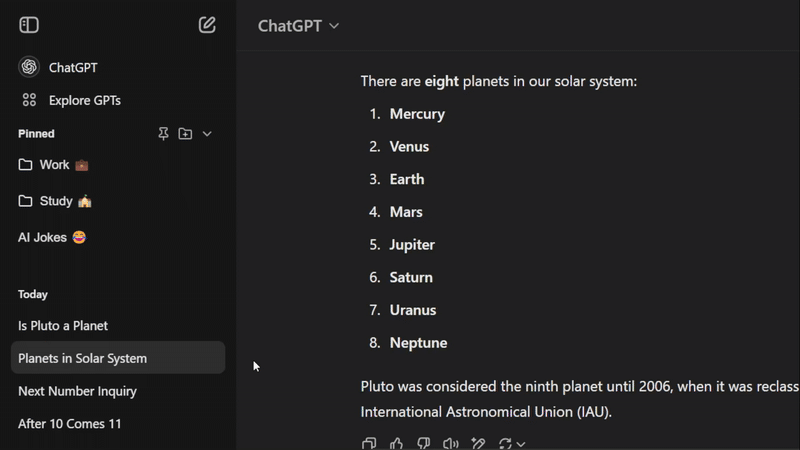 Never lose an important chat again, pin them with one click!